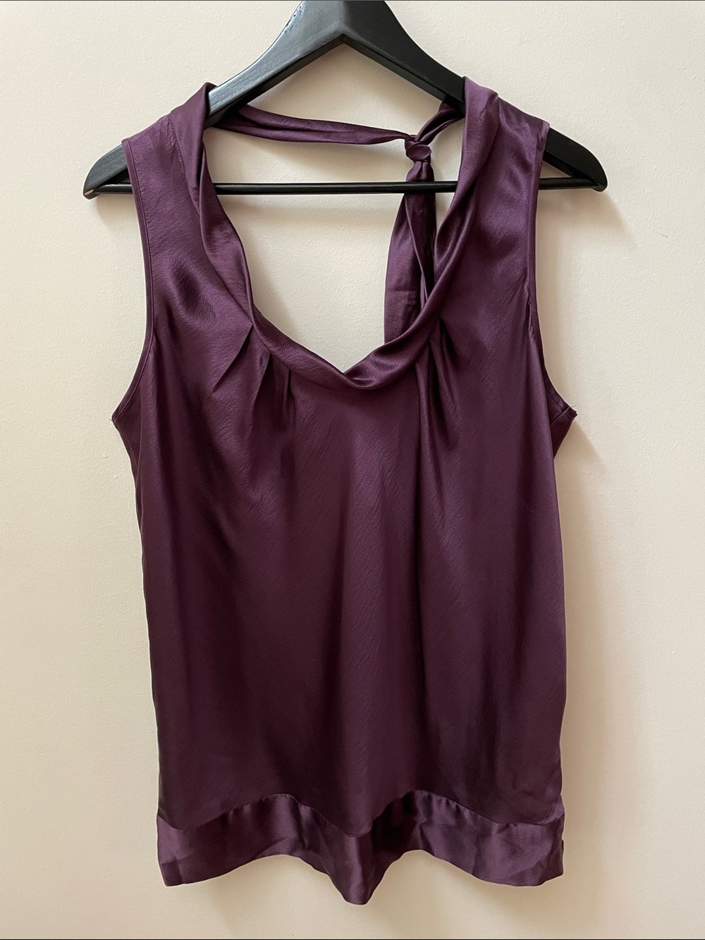 Jacob New 100% Silk Sleeveless Blouse - Deep Plum